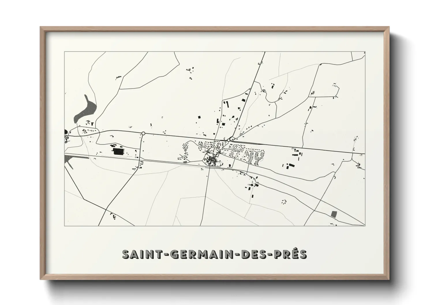 Une affiche de carte sur Saint-Germain-des-Prés