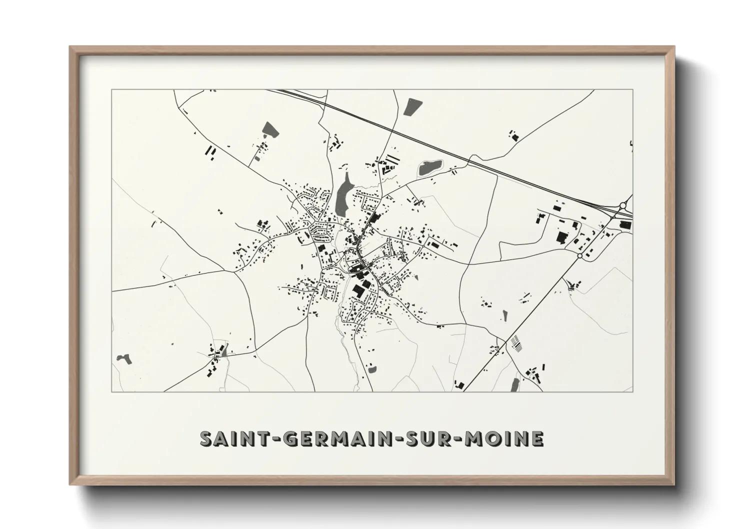Une affiche de carte sur Saint-Germain-sur-Moine