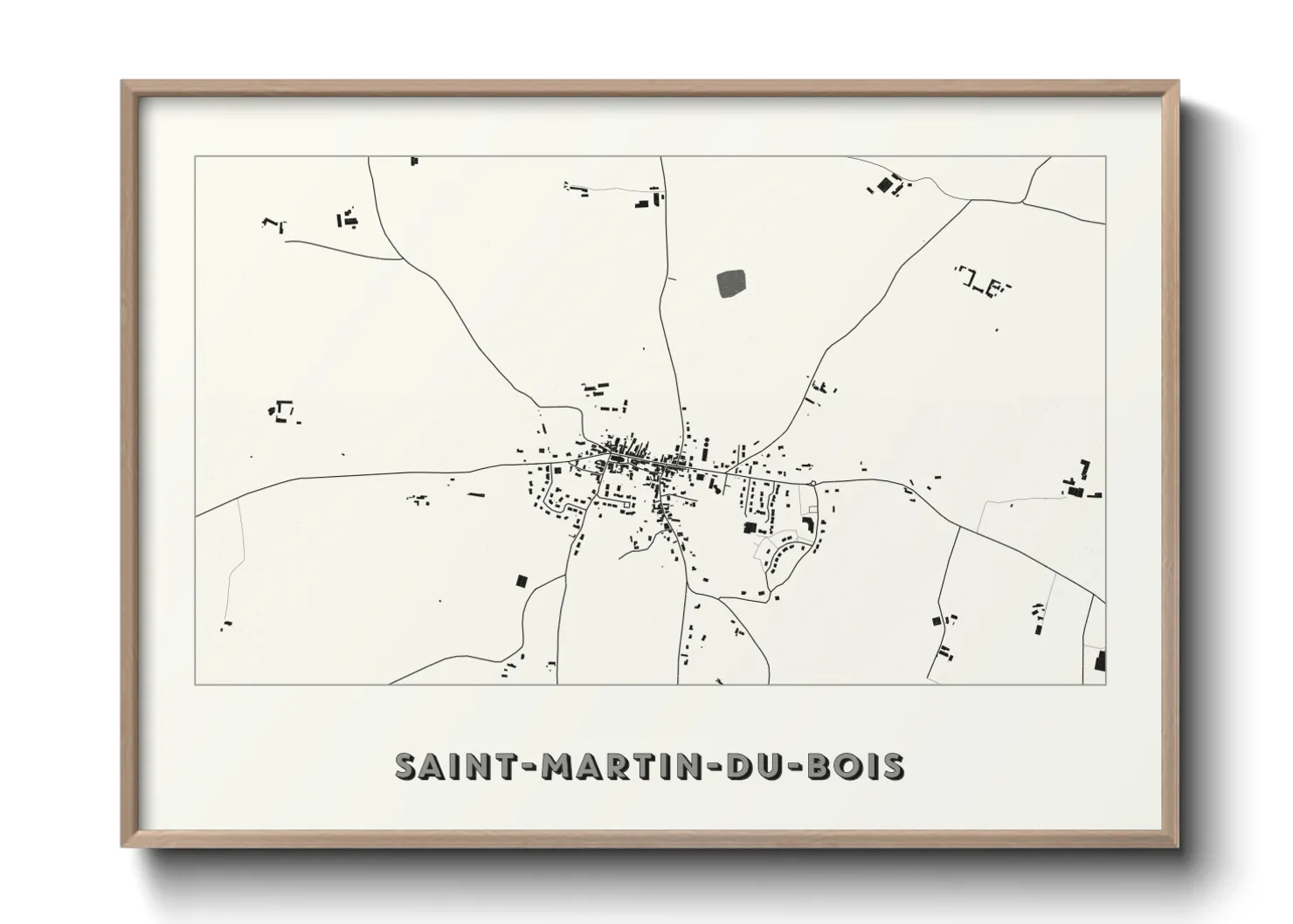Une affiche de carte sur Saint-Martin-du-Bois