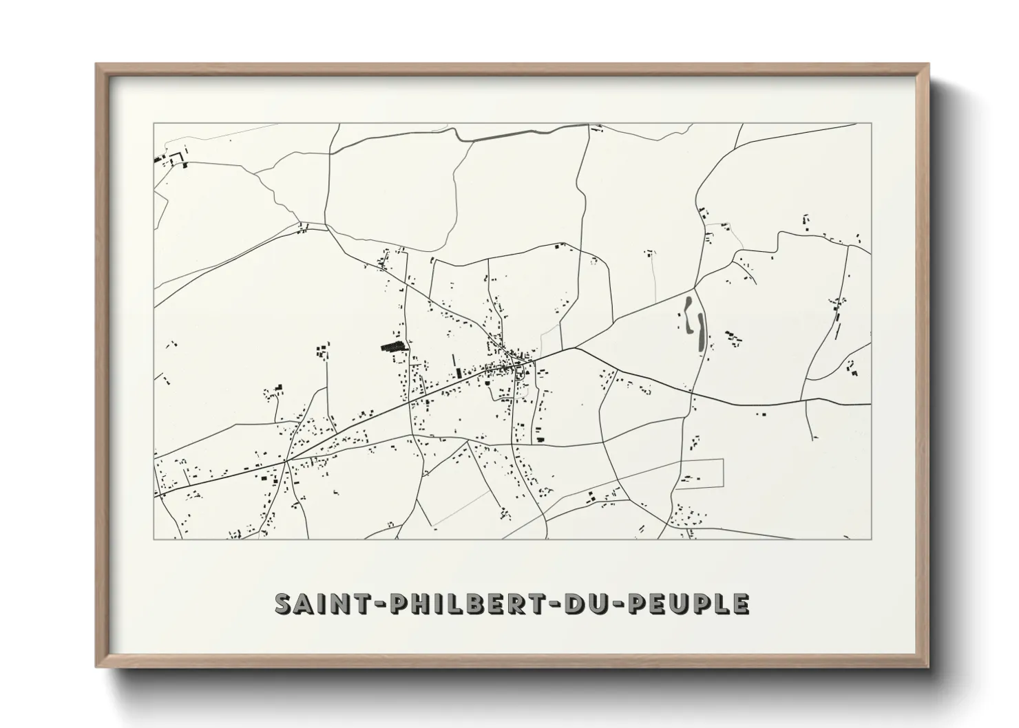 Une affiche de carte sur Saint-Philbert-du-Peuple