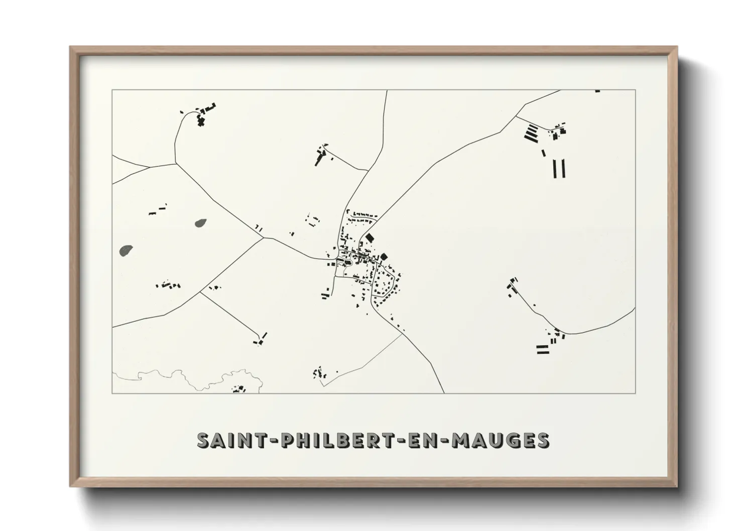 Une affiche de carte sur Saint-Philbert-en-Mauges