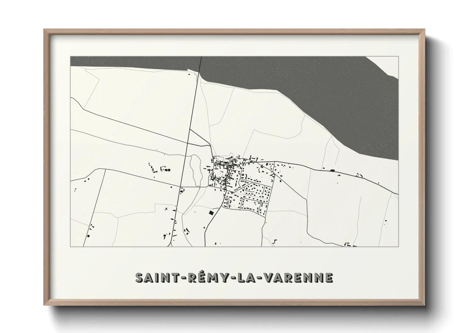 Une affiche de carte sur Saint-Rémy-la-Varenne