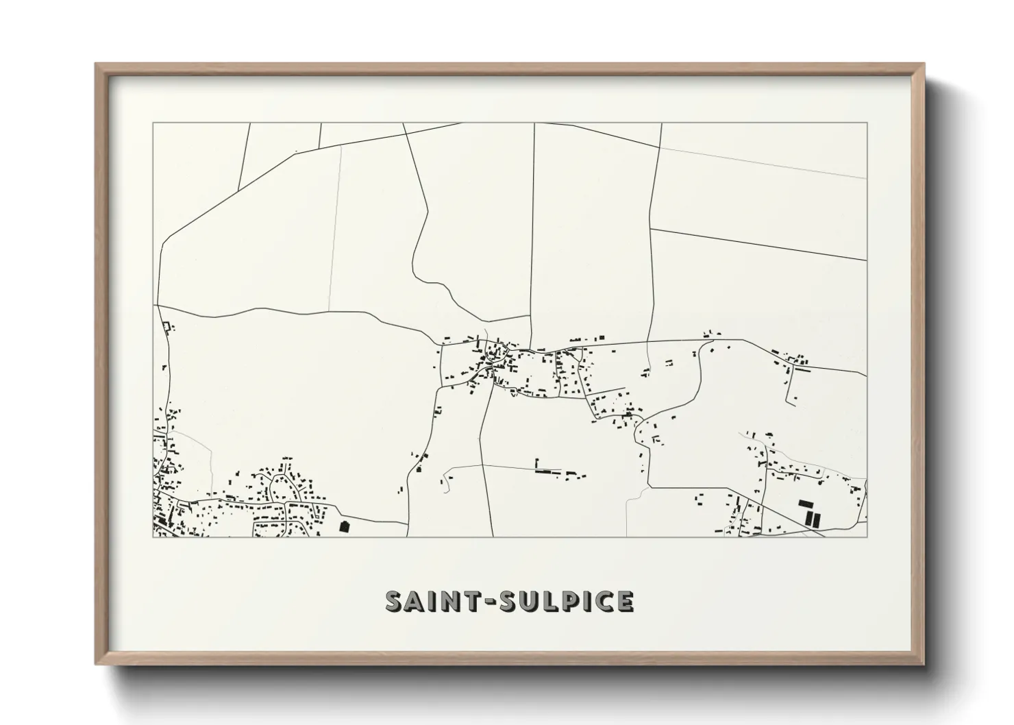 Une affiche de carte sur Saint-Sulpice