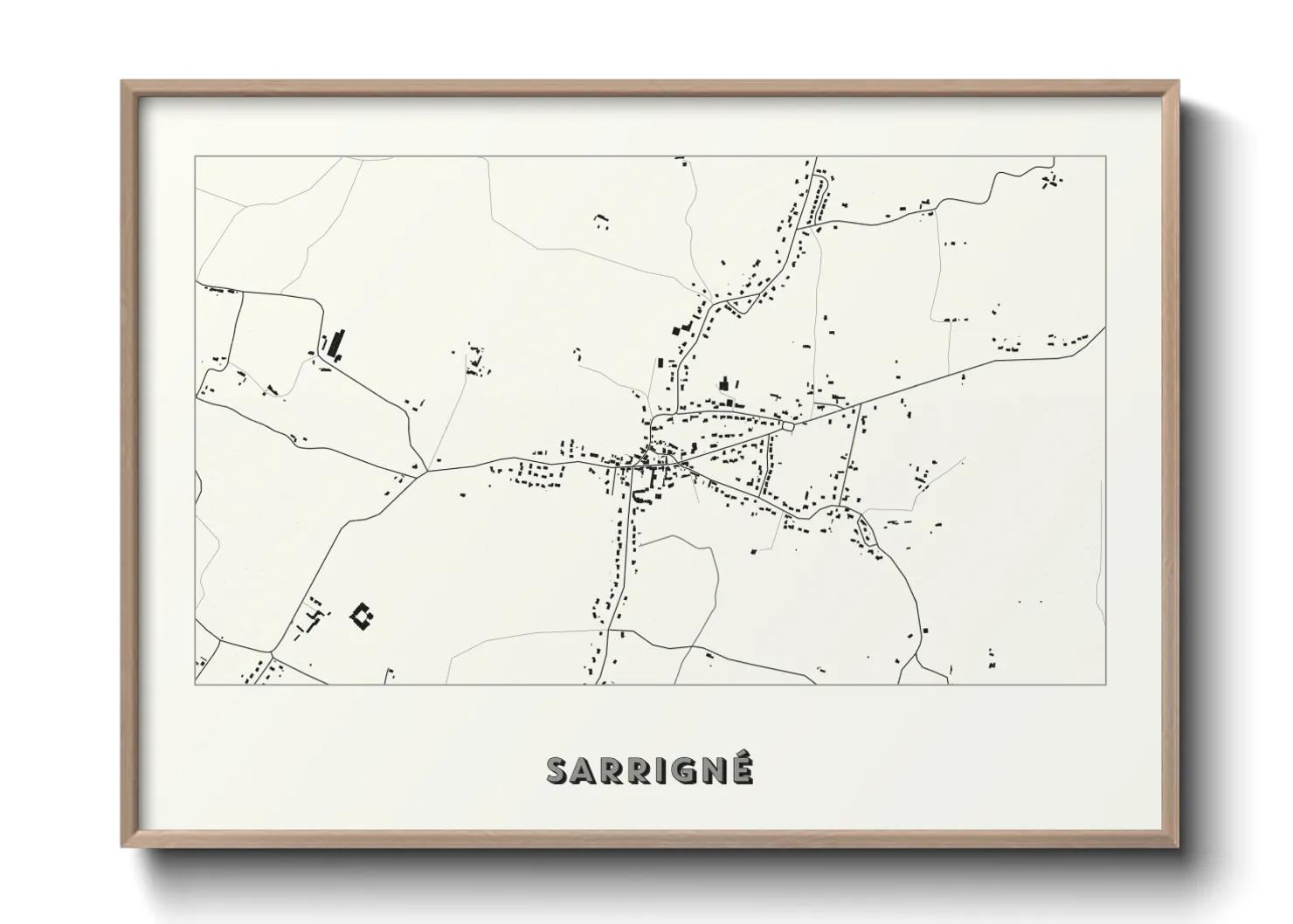 Une affiche de carte sur Sarrigné