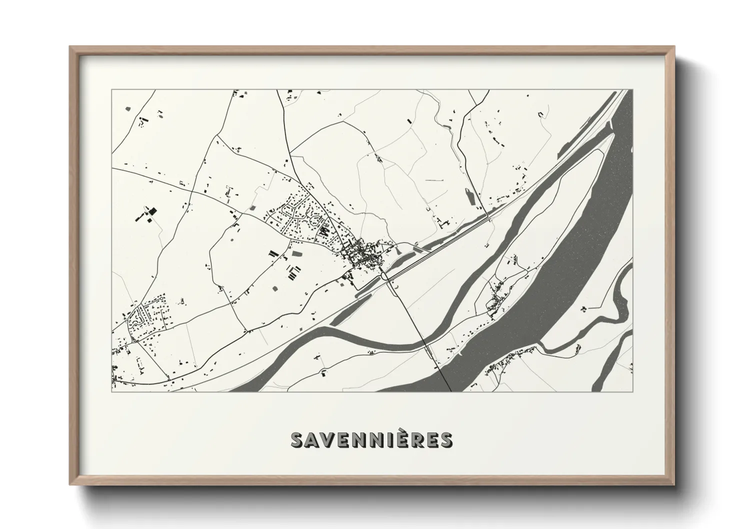 Une affiche de carte sur Savennières