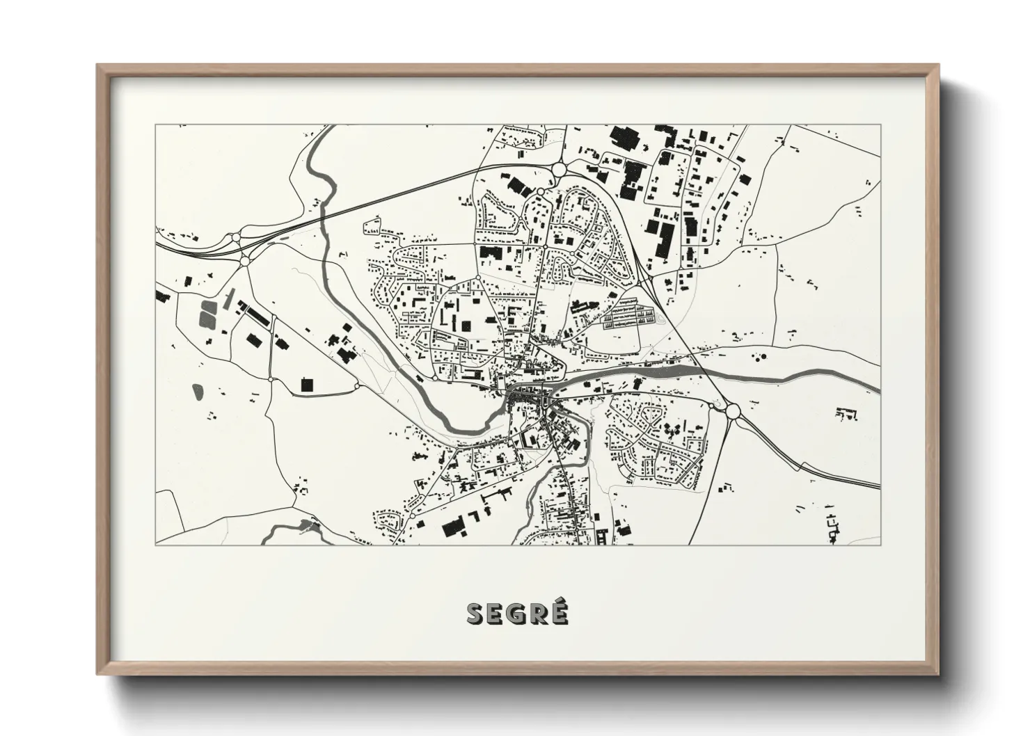 Une affiche de carte sur Segré