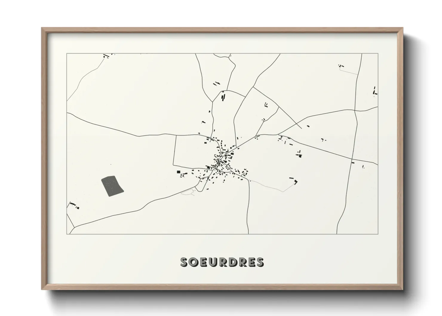 Une affiche de carte sur Soeurdres