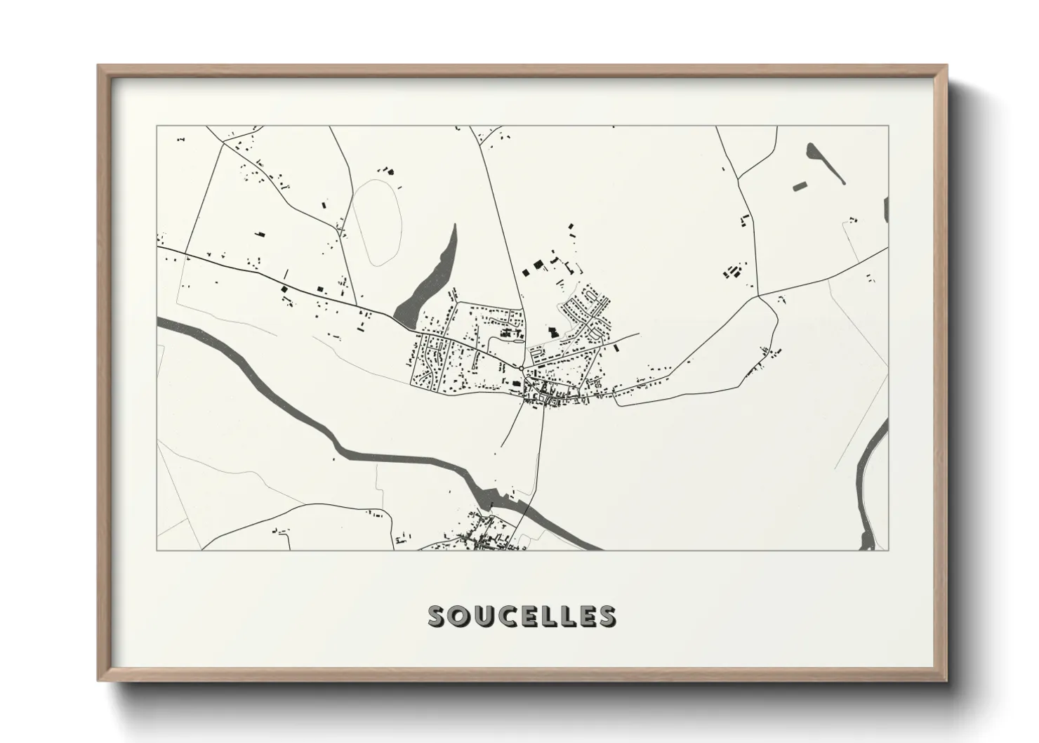 Une affiche de carte sur Soucelles