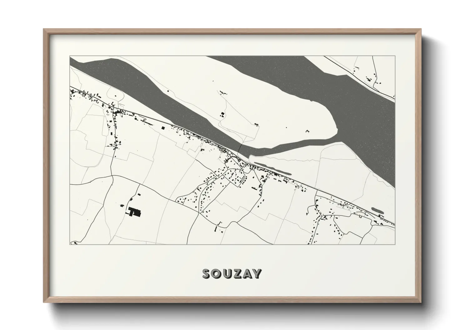 Une affiche de carte sur Souzay