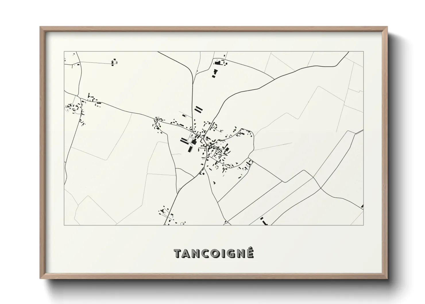 Une affiche de carte sur Tancoigné