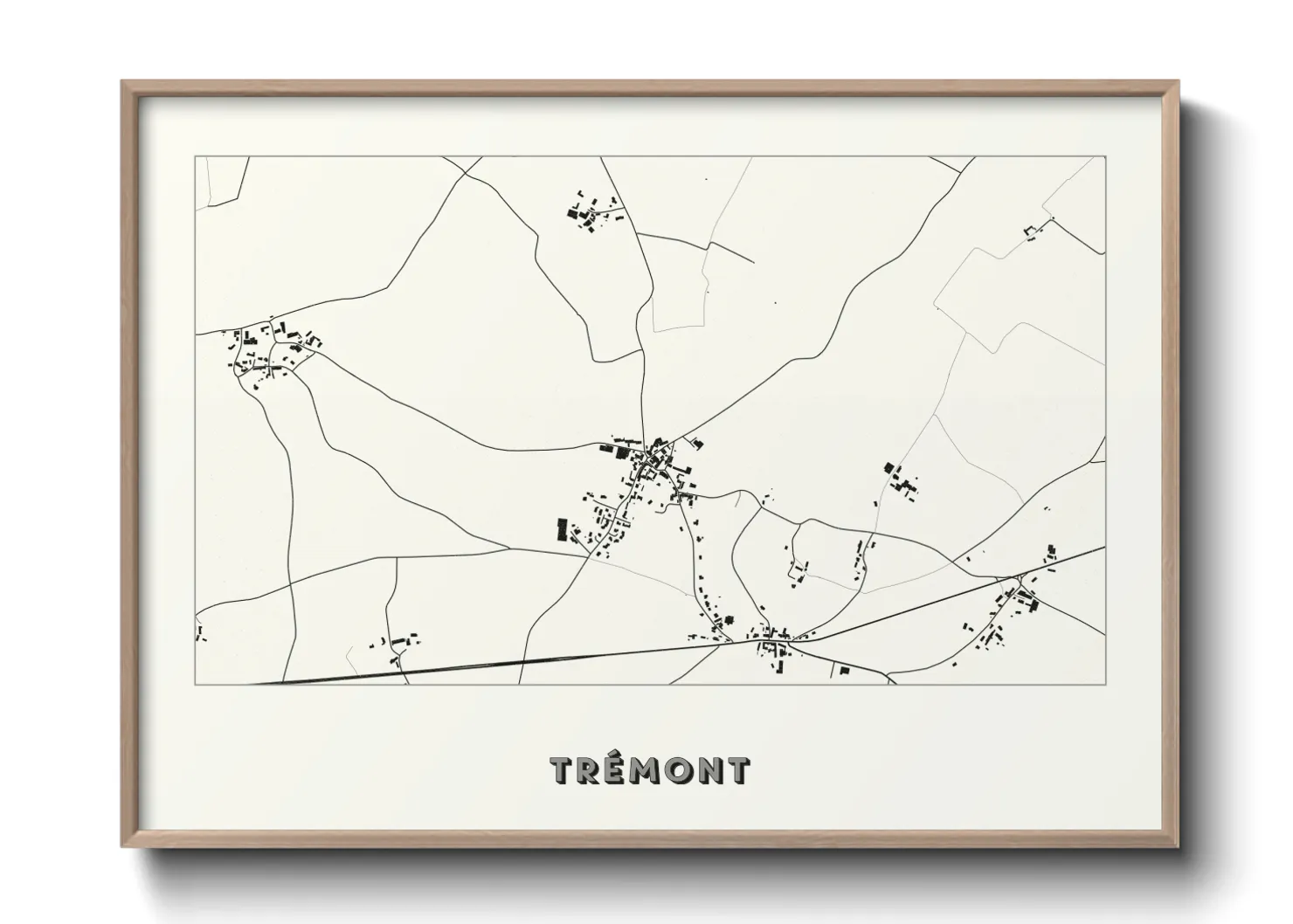 Une affiche de carte sur Trémont