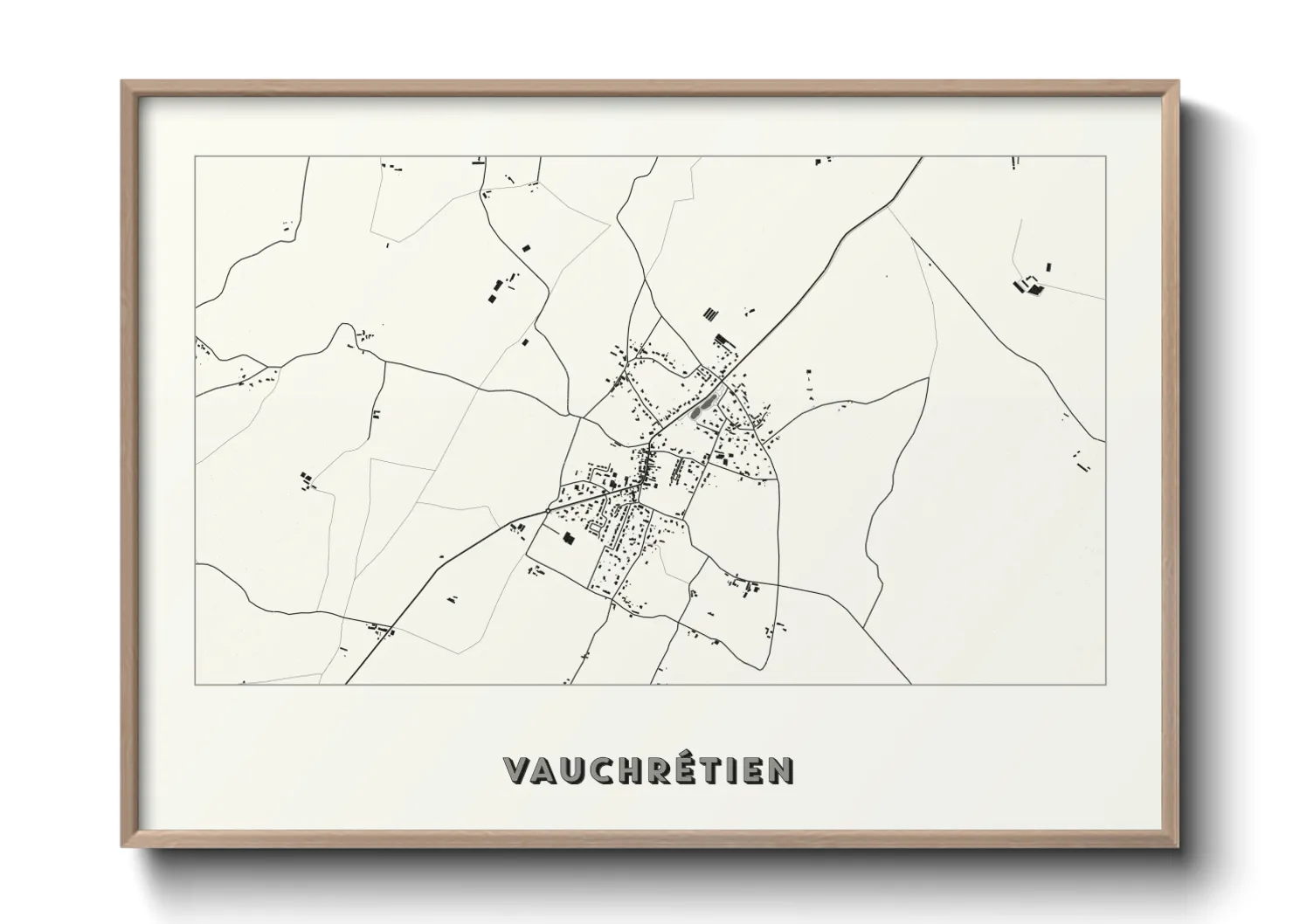 Une affiche de carte sur Vauchrétien