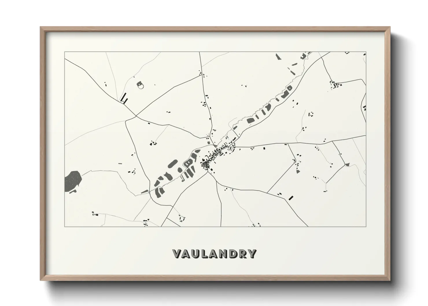 Une affiche de carte sur Vaulandry