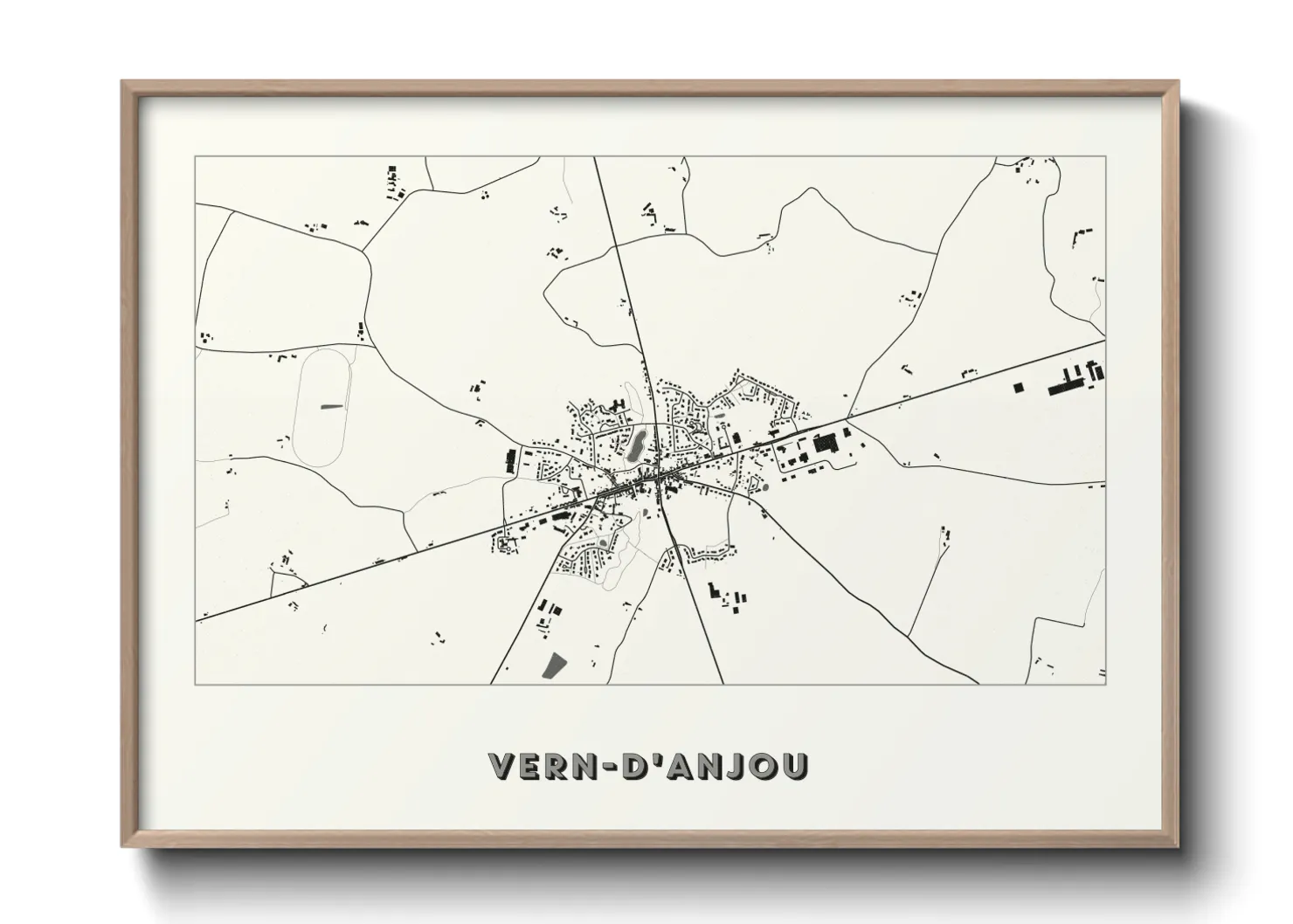 Une affiche de carte sur Vern-d'Anjou