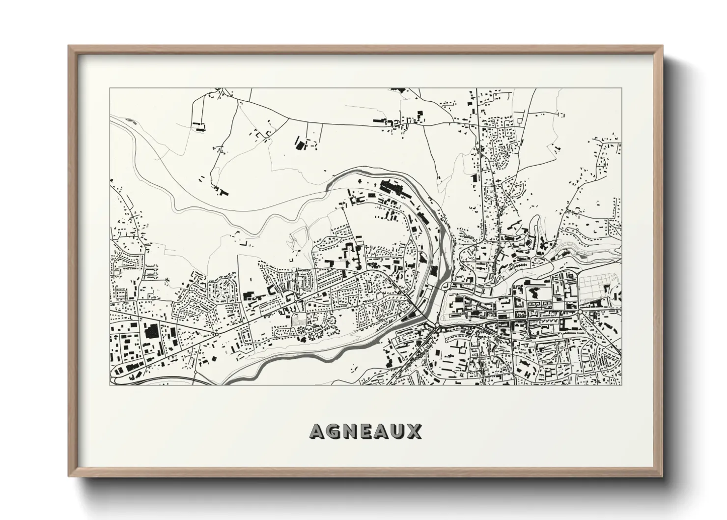 Une affiche de carte sur Agneaux