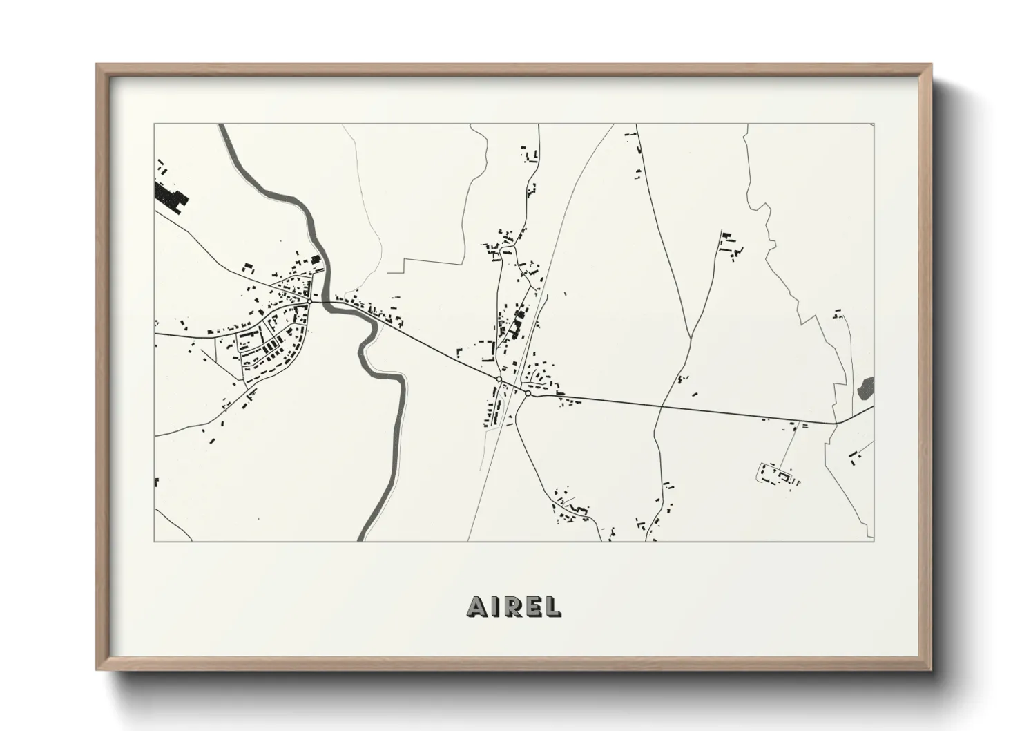 Une affiche de carte sur Airel