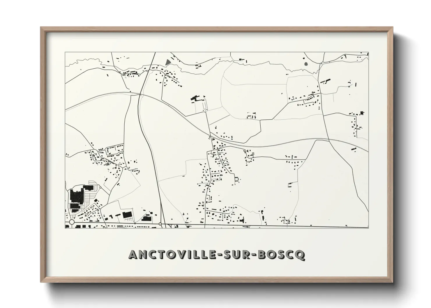 Une affiche de carte sur Anctoville-sur-Boscq