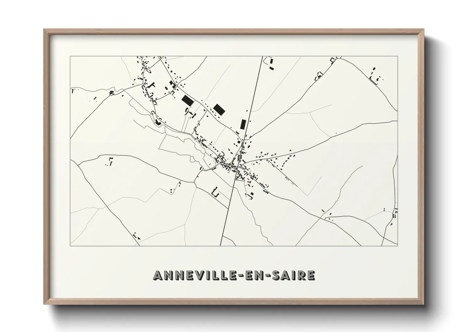 Une affiche de carte sur Anneville-en-Saire