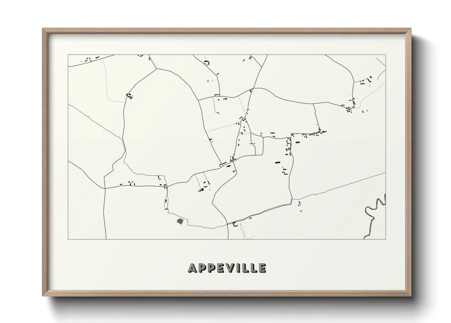Une affiche de carte sur Appeville