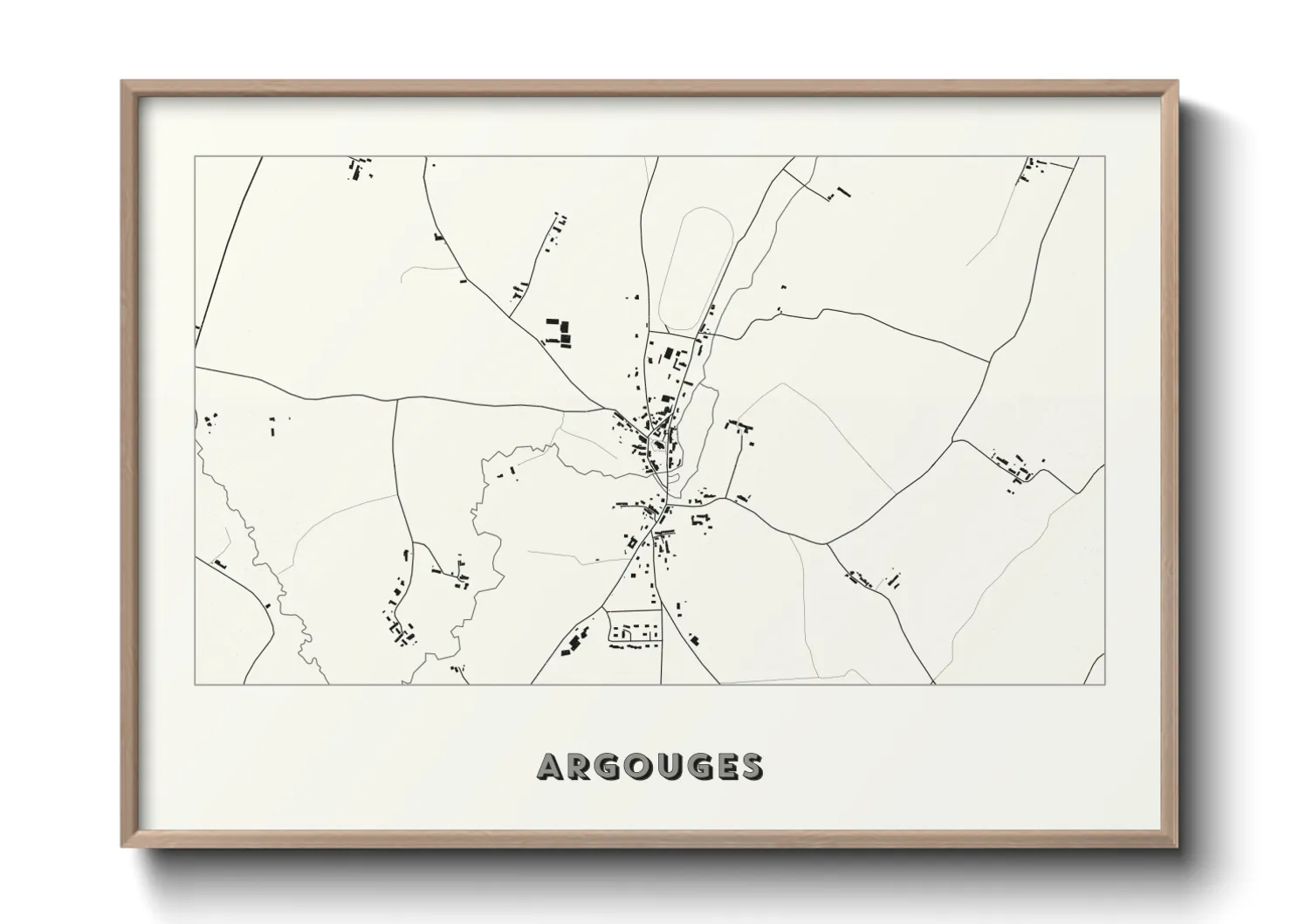 Une affiche de carte sur Argouges