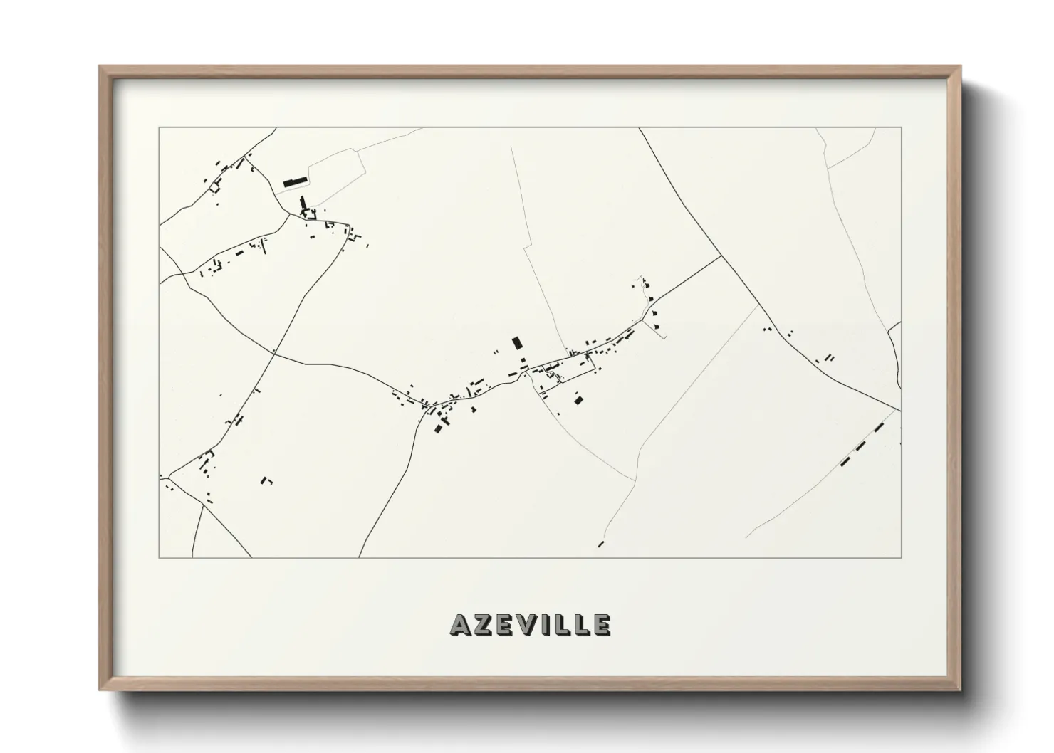 Une affiche de carte sur Azeville