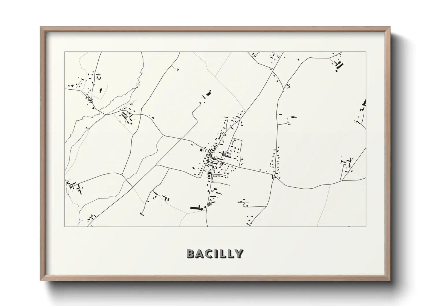 Une affiche de carte sur Bacilly