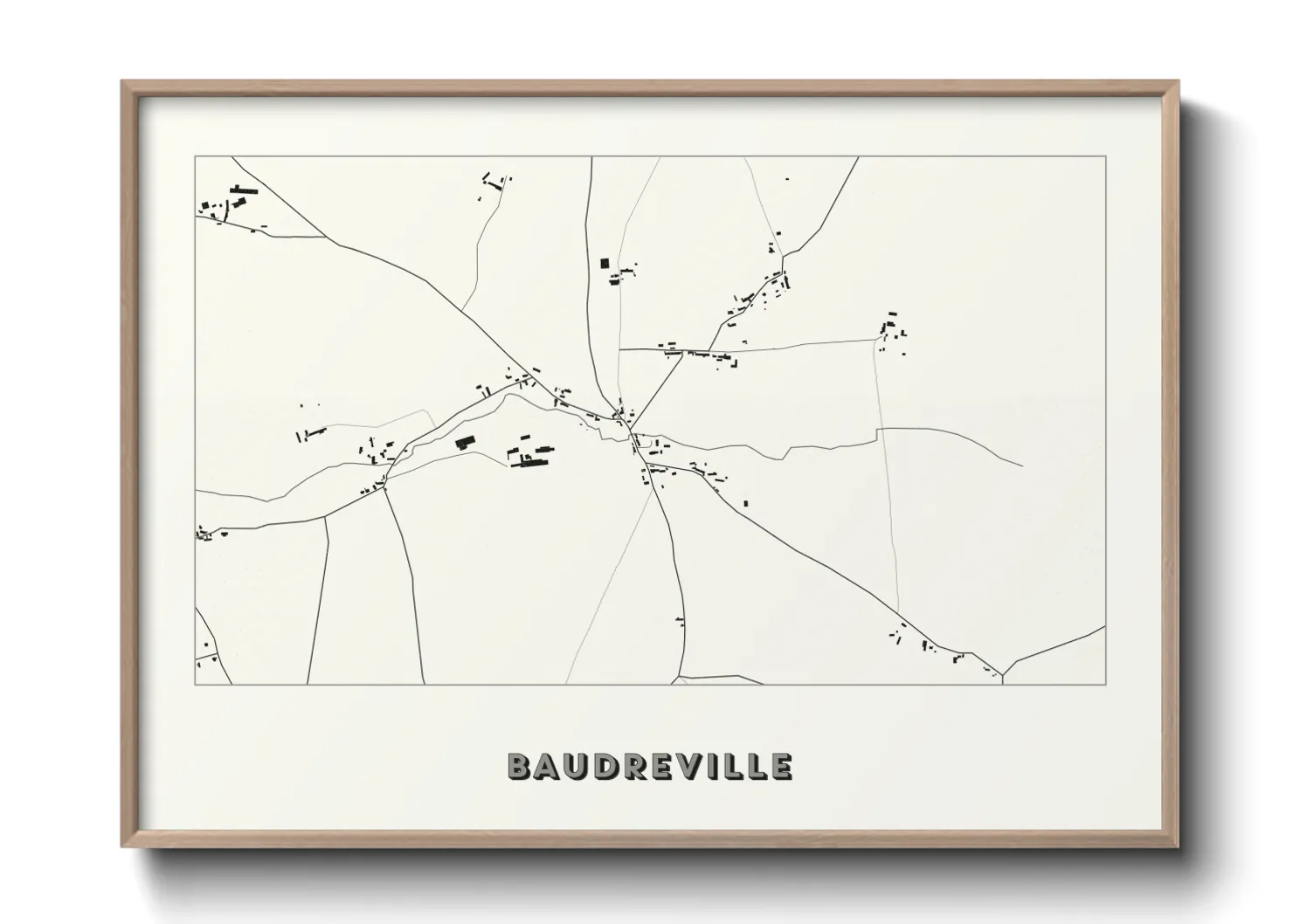 Une affiche de carte sur Baudreville