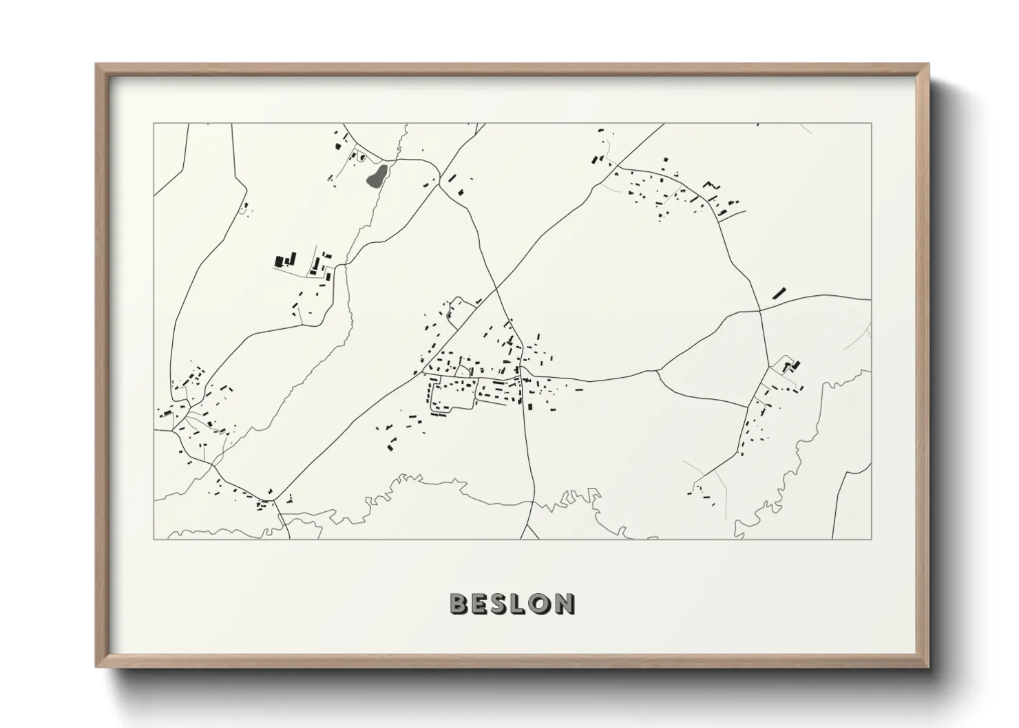 Une affiche de carte sur Beslon