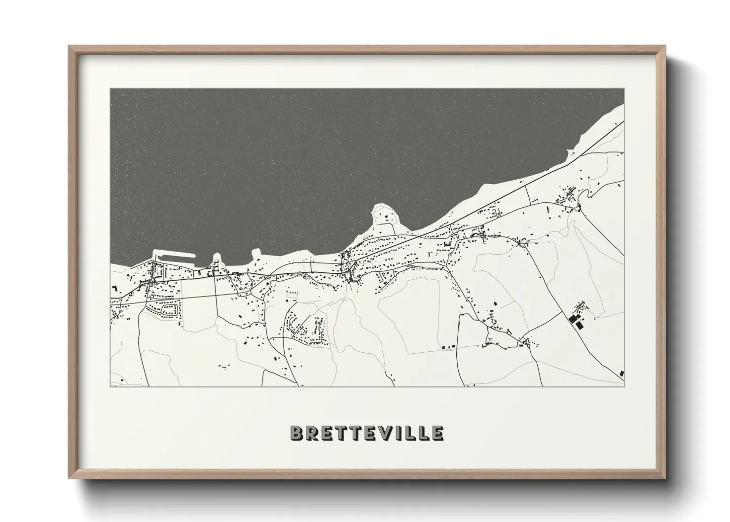 Une affiche de carte sur Bretteville
