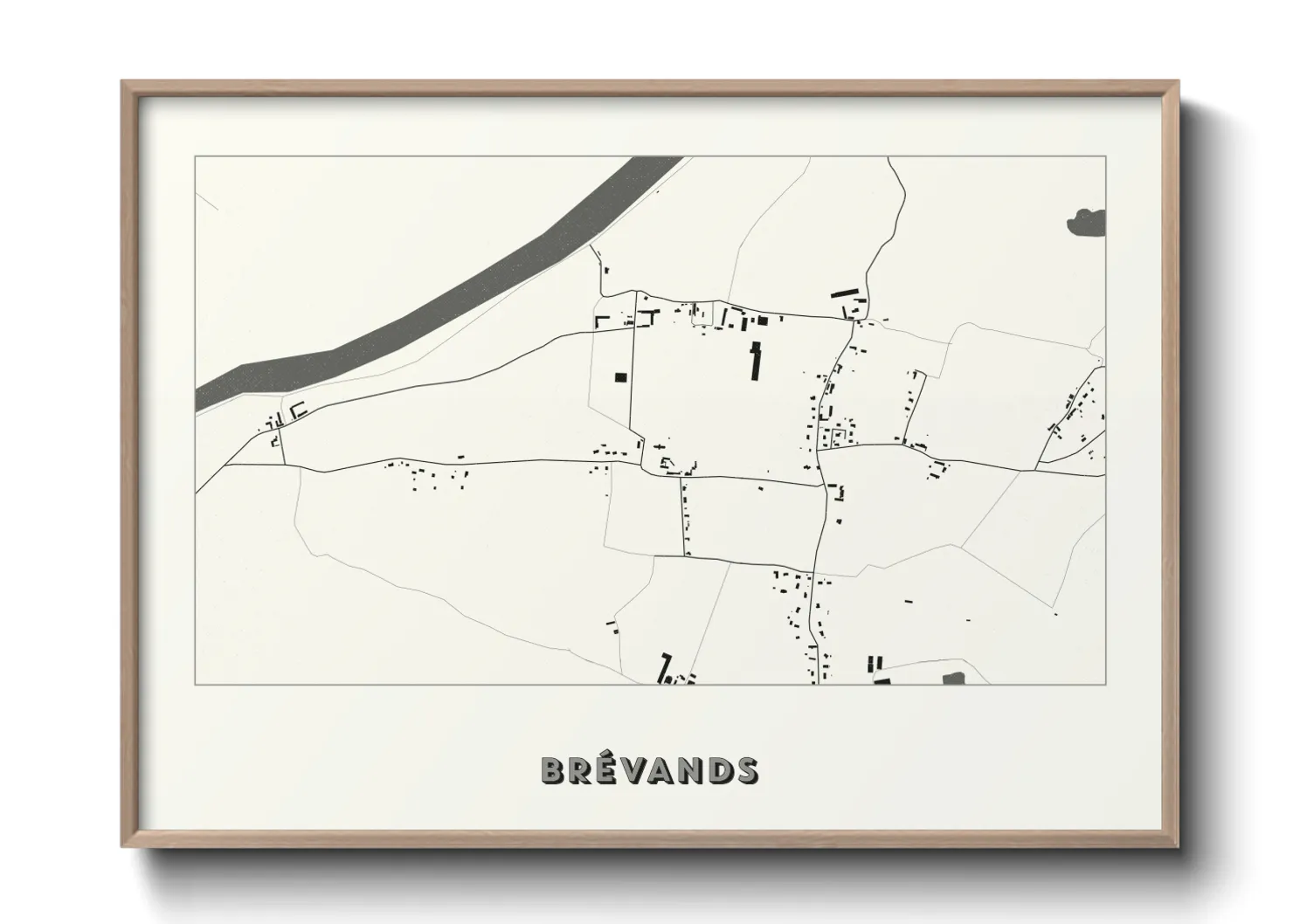 Une affiche de carte sur Brévands