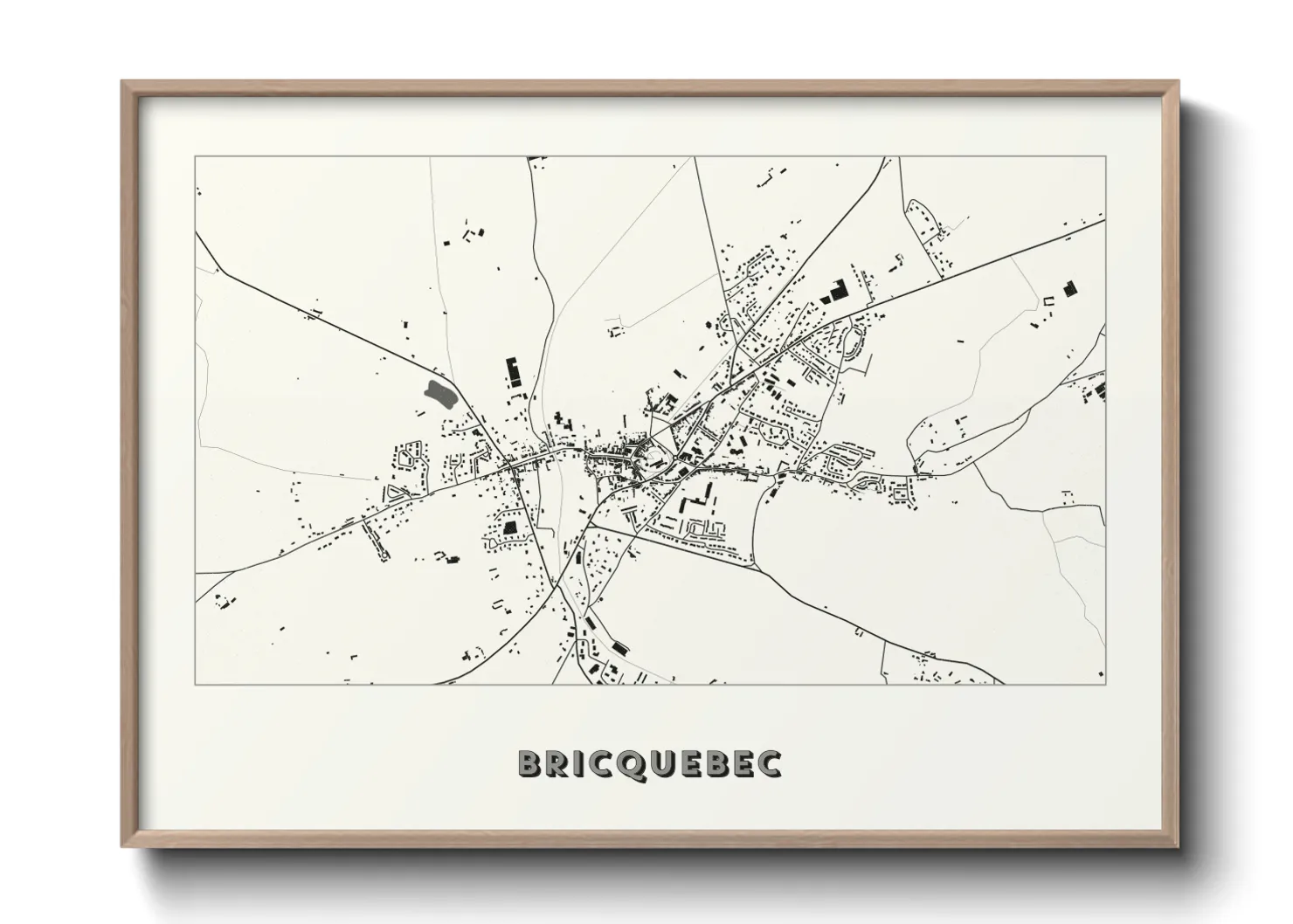 Une affiche de carte sur Bricquebec