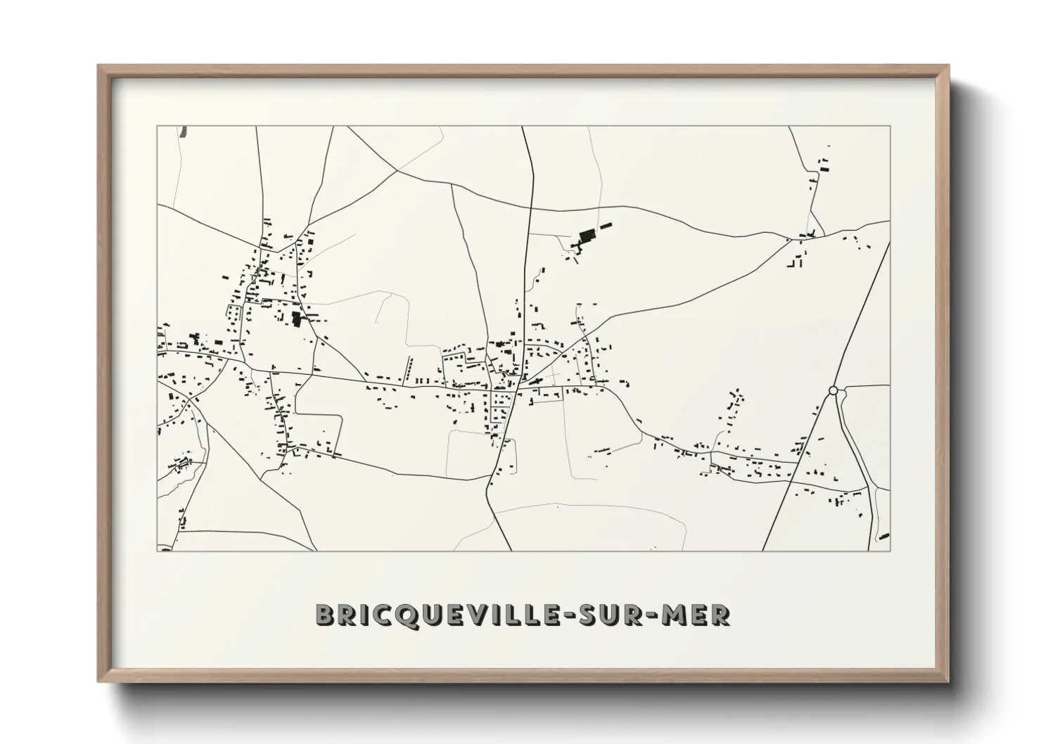 Une affiche de carte sur Bricqueville-sur-Mer