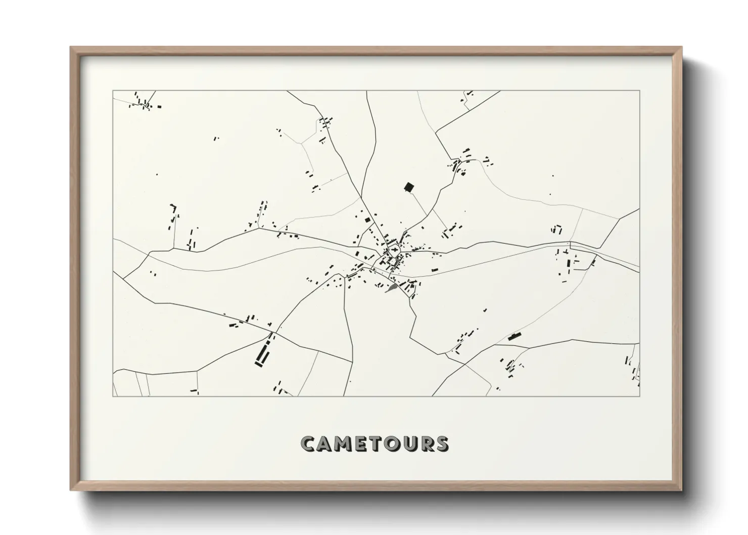 Une affiche de carte sur Cametours
