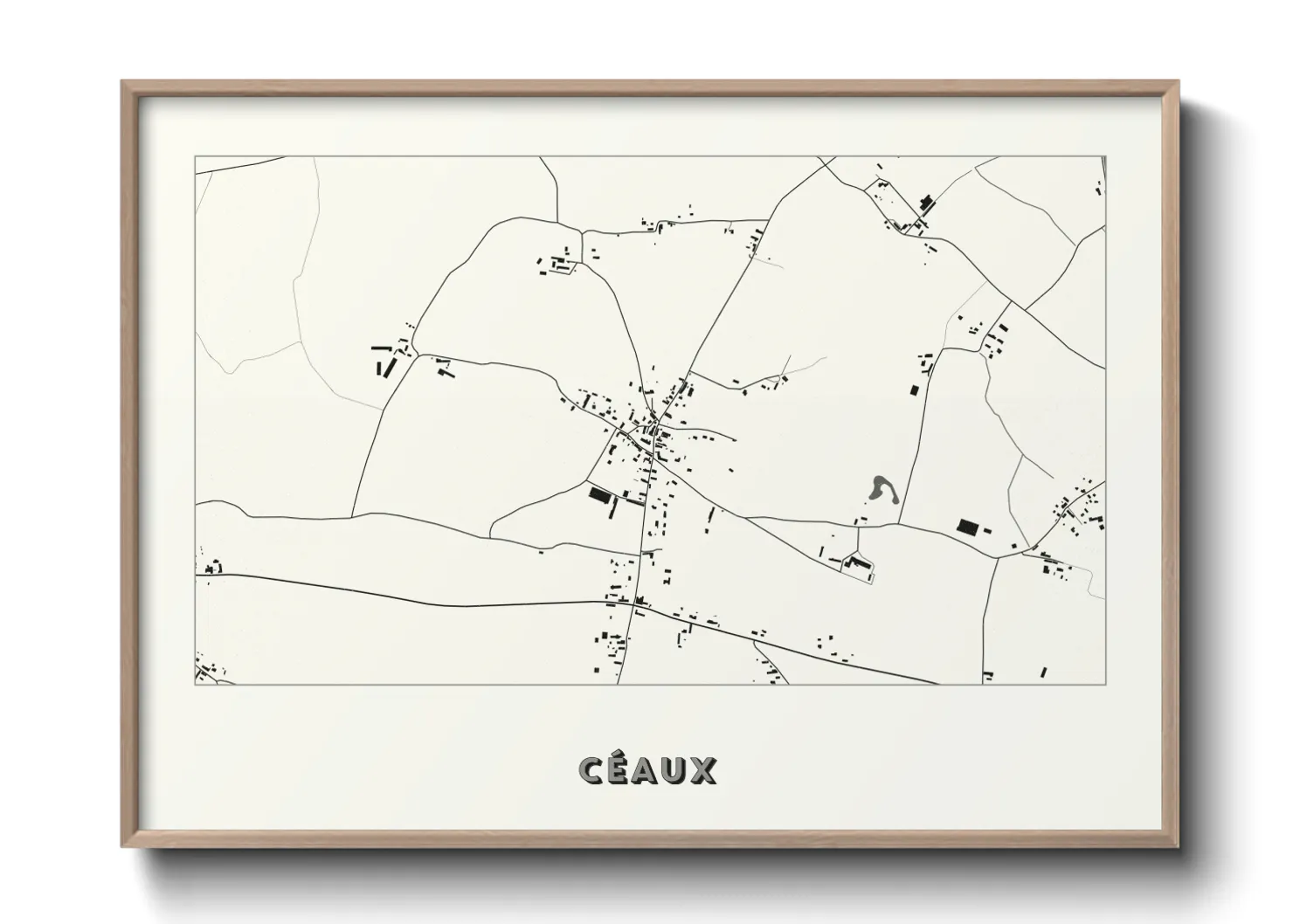 Une affiche de carte sur Céaux