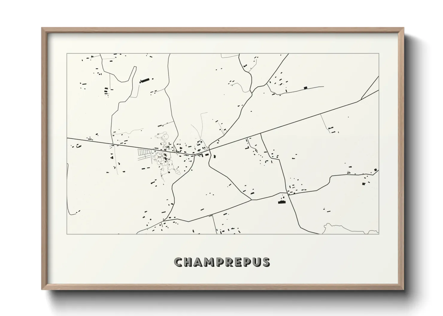 Une affiche de carte sur Champrepus