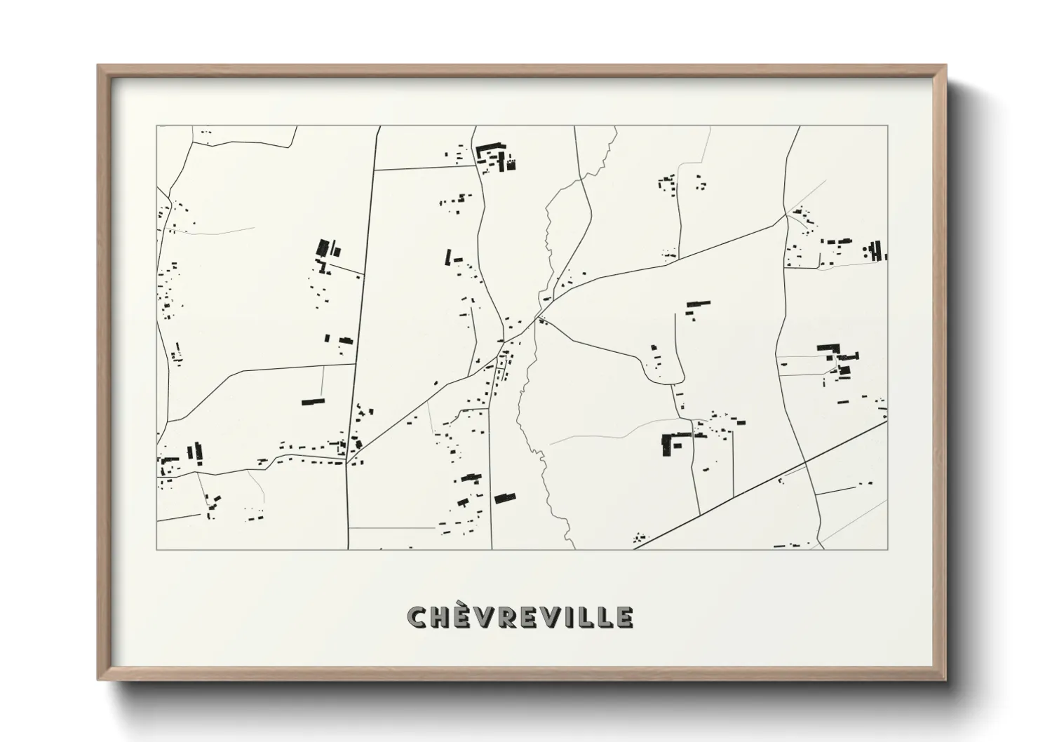 Une affiche de carte sur Chèvreville