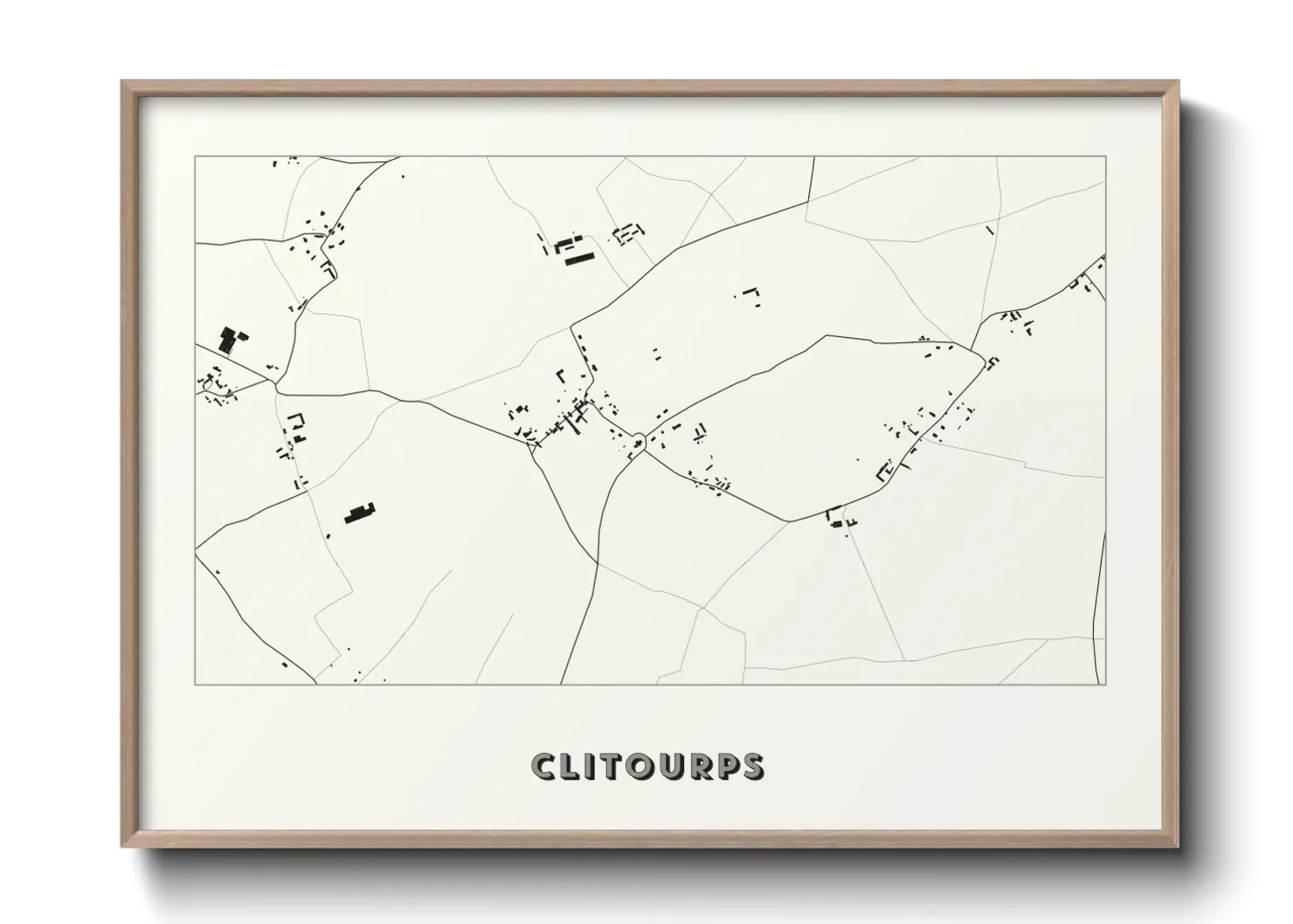Une affiche de carte sur Clitourps