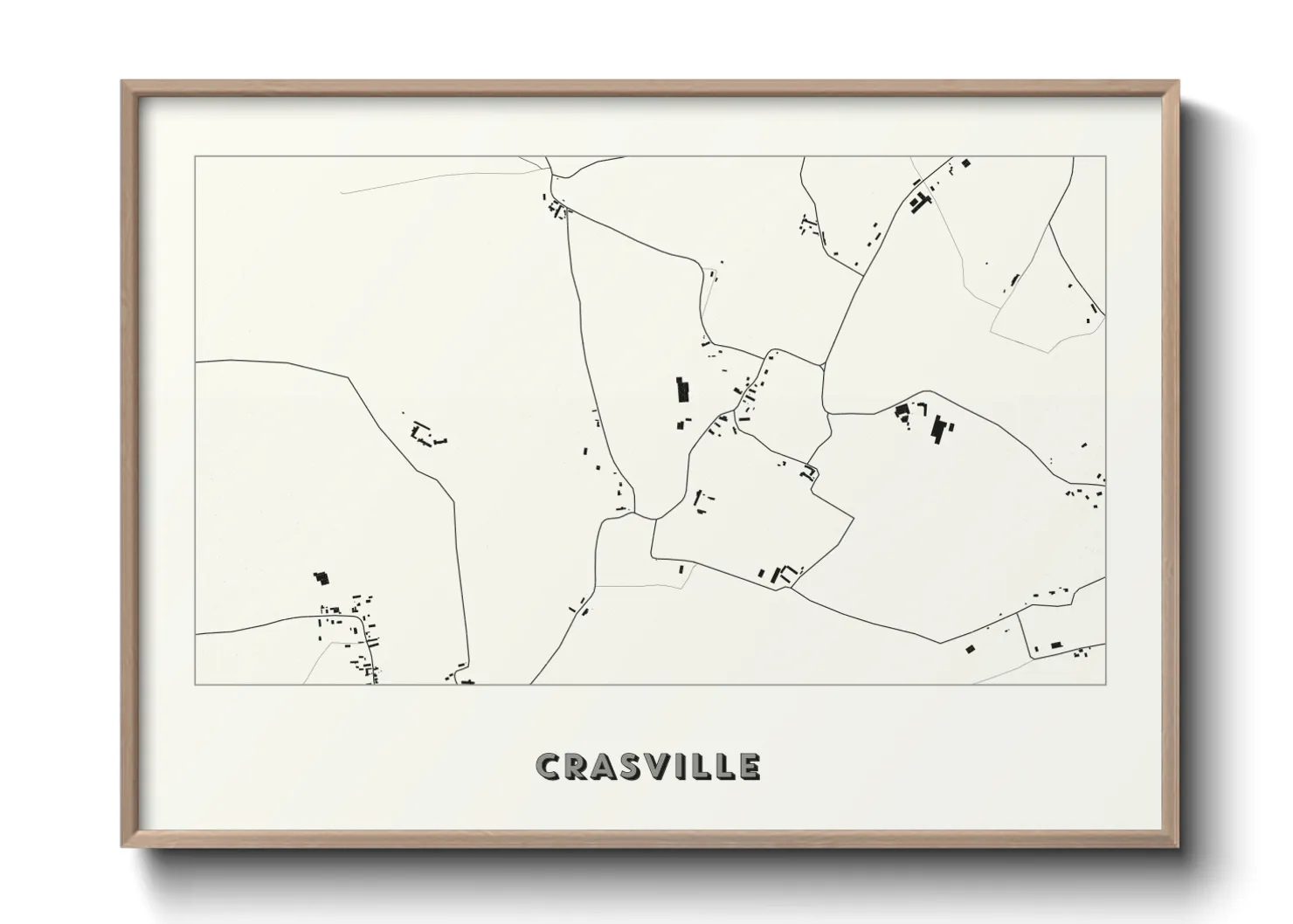 Une affiche de carte sur Crasville
