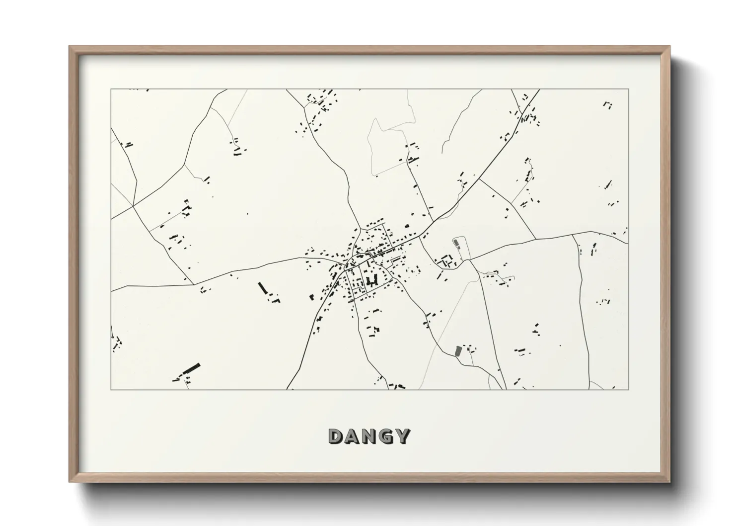 Une affiche de carte sur Dangy