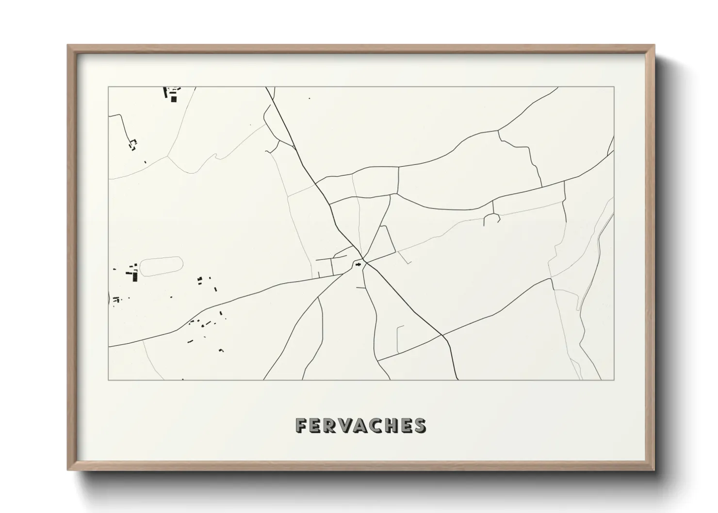 Une affiche de carte sur Fervaches