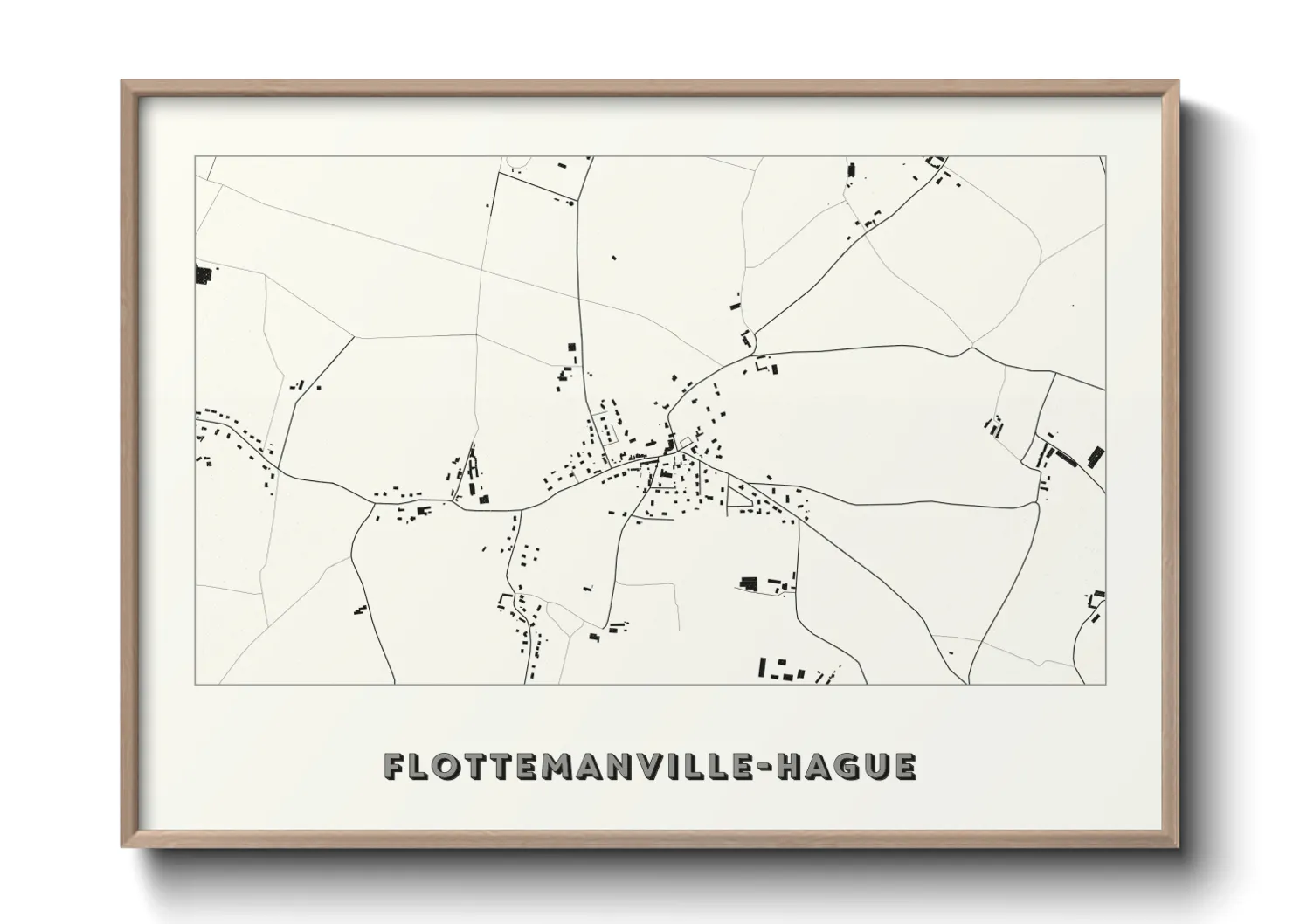 Une affiche de carte sur Flottemanville-Hague