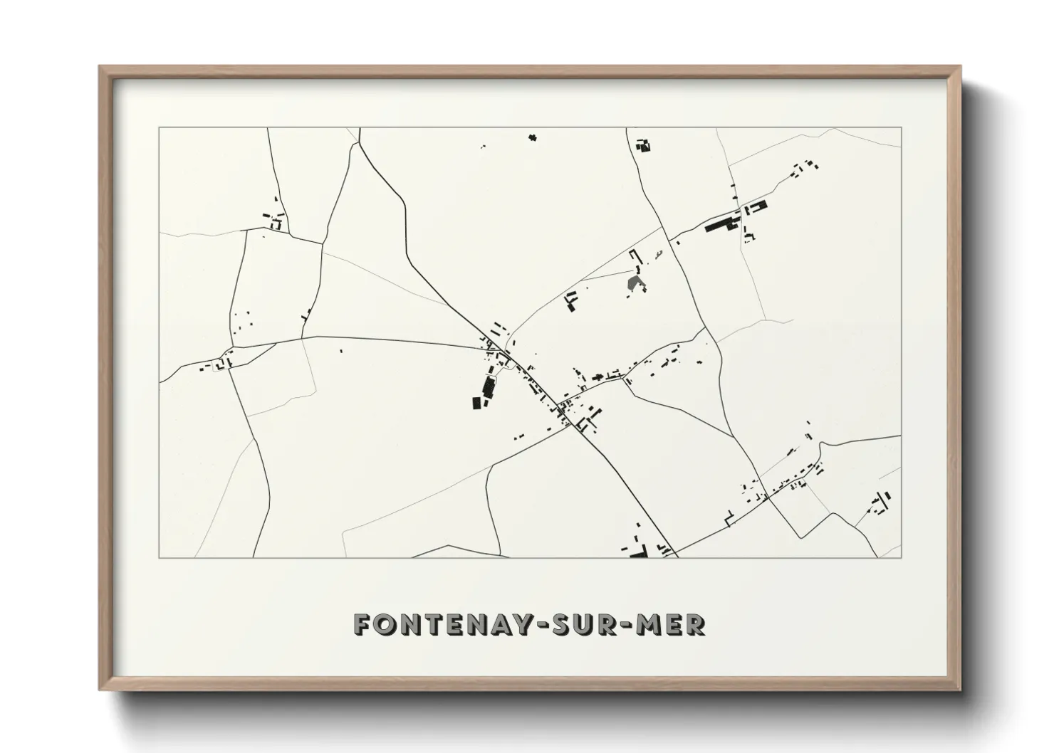 Une affiche de carte sur Fontenay-sur-Mer