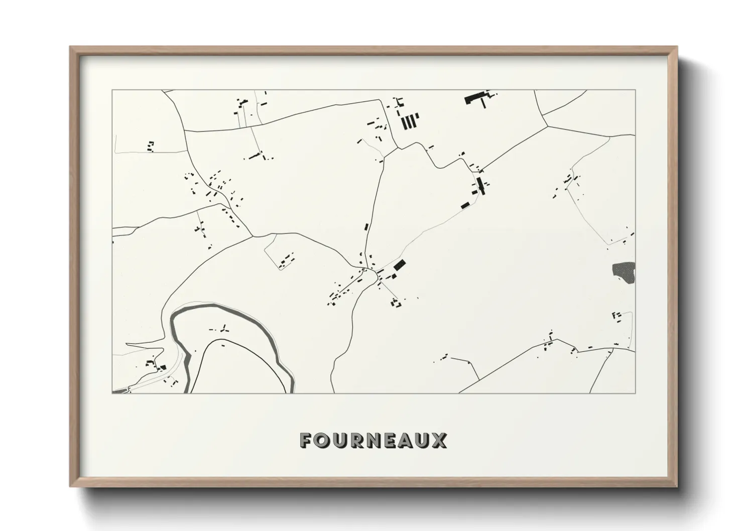 Une affiche de carte sur Fourneaux
