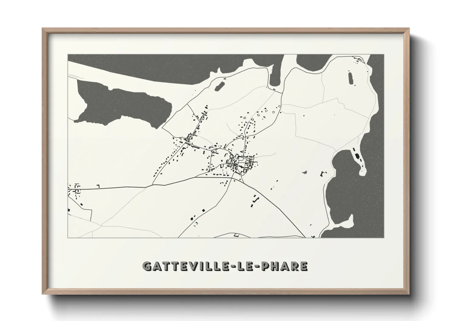 Une affiche de carte sur Gatteville-le-Phare