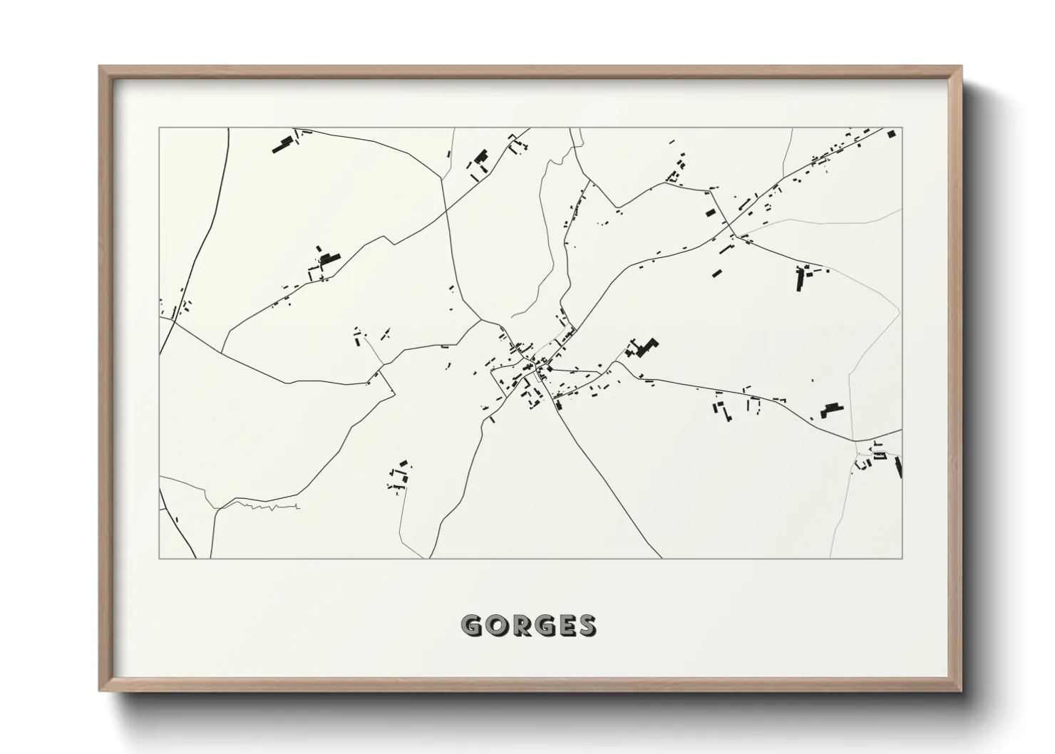 Une affiche de carte sur Gorges