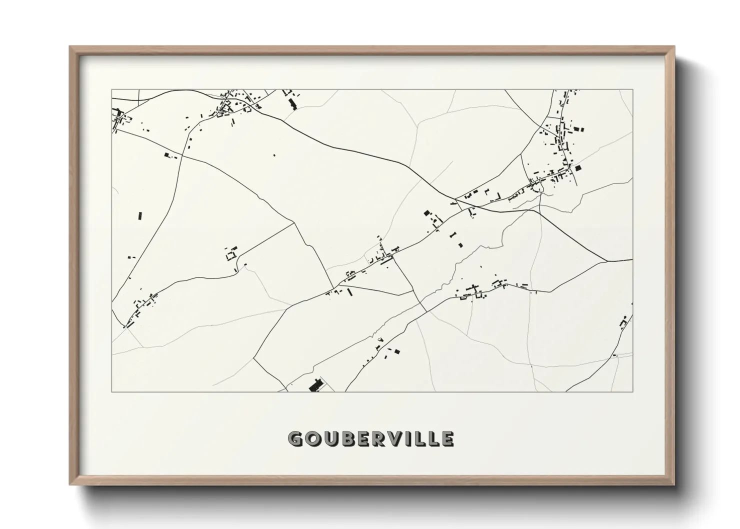 Une affiche de carte sur Gouberville