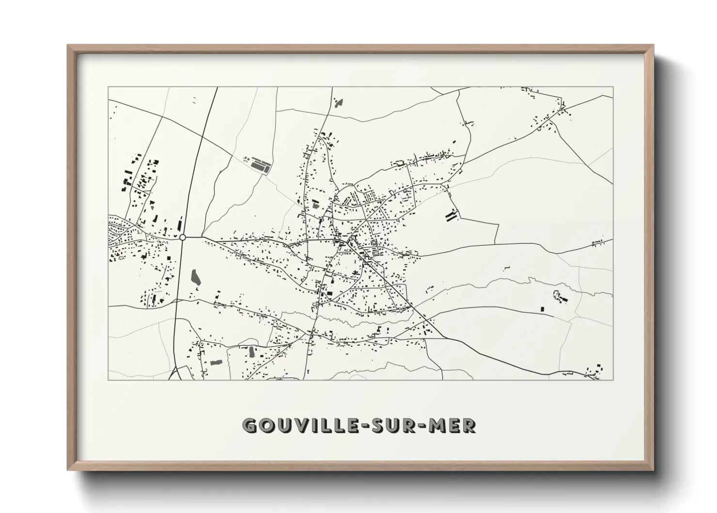 Une affiche de carte sur Gouville-sur-Mer