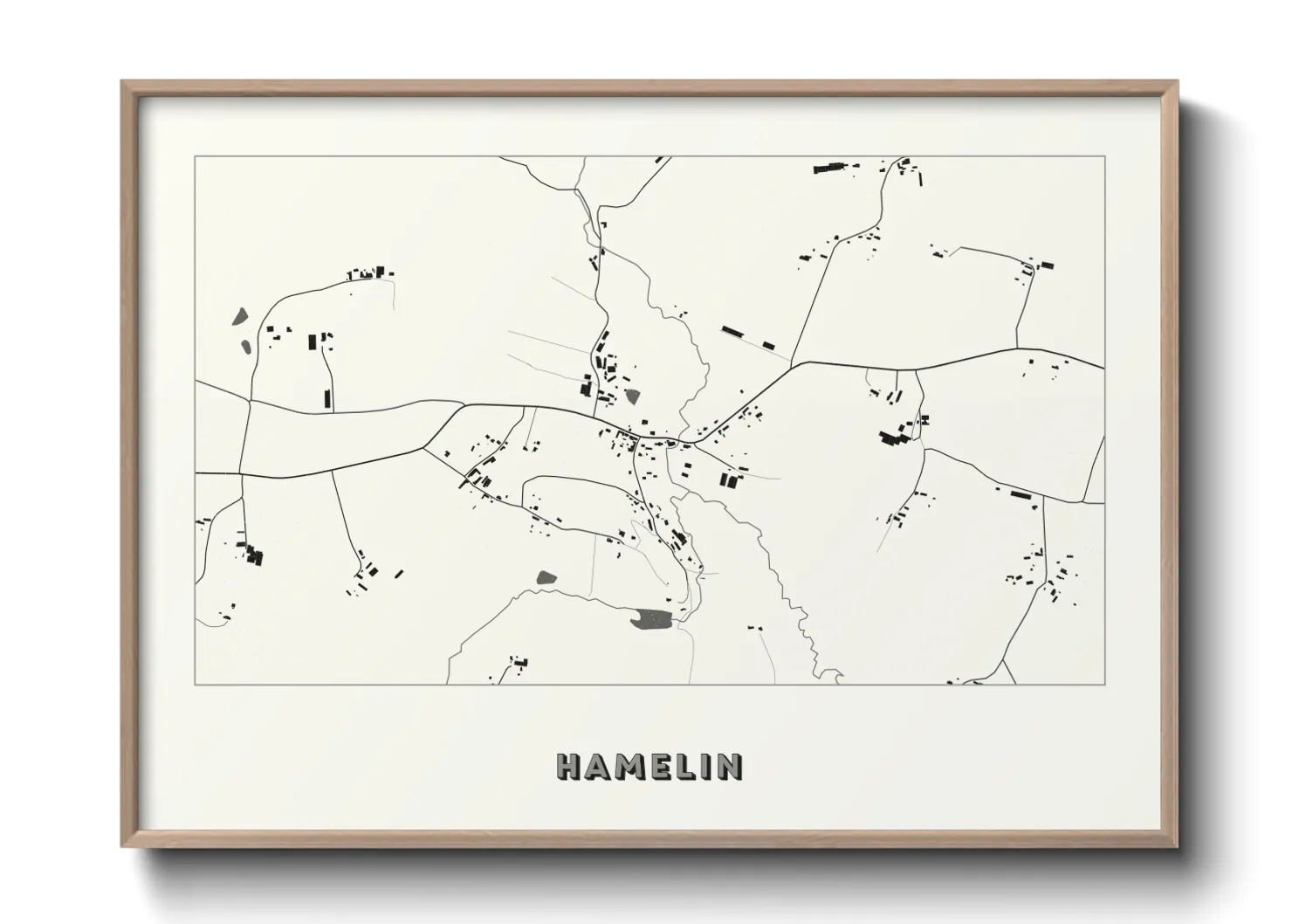 Une affiche de carte sur Hamelin