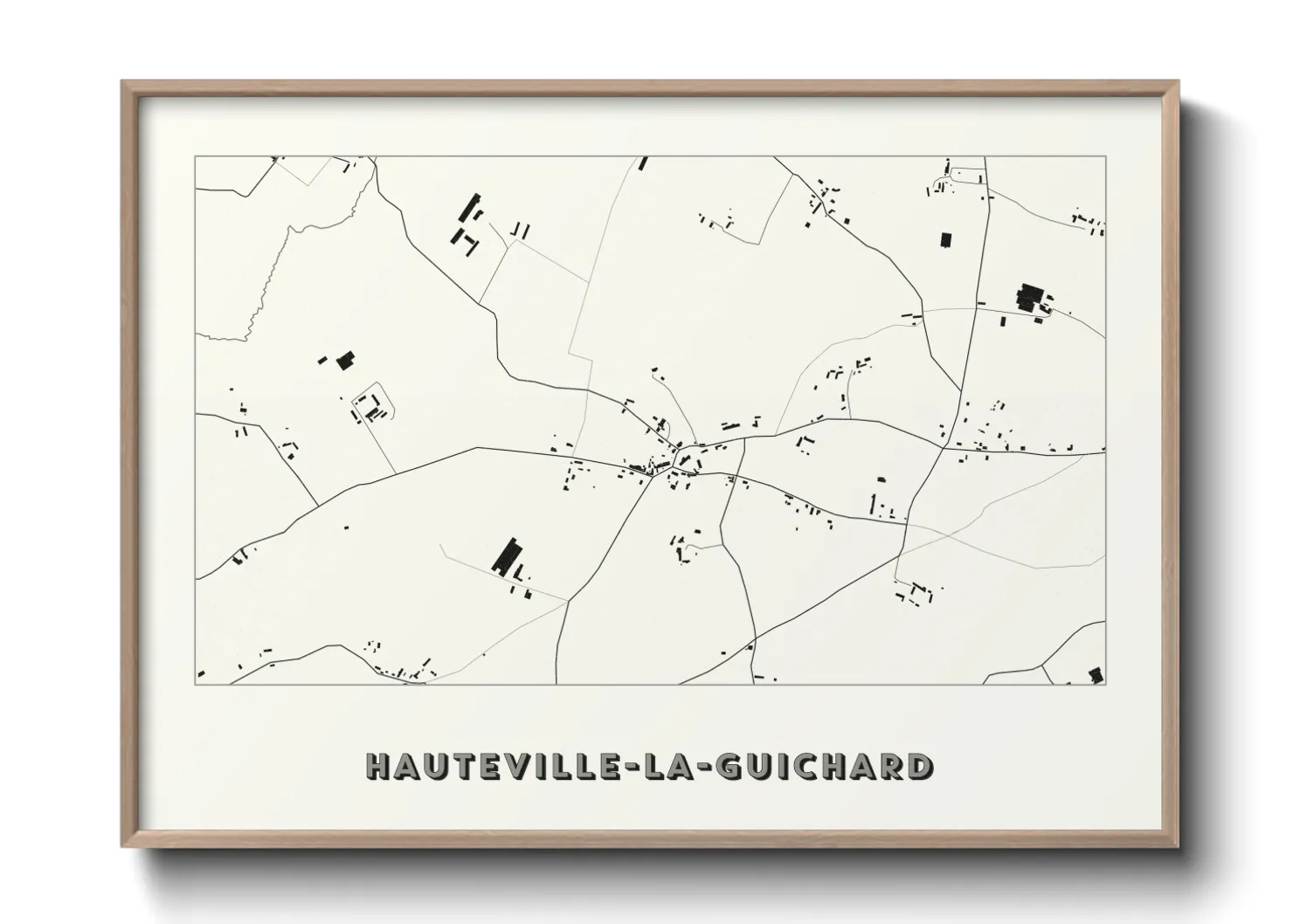 Une affiche de carte sur Hauteville-la-Guichard