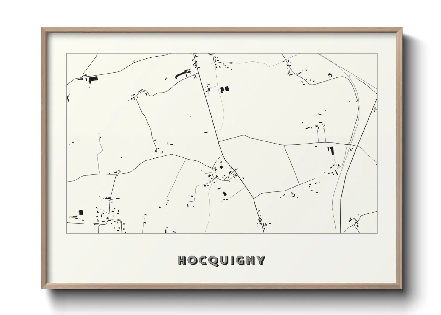 Une affiche de carte sur Hocquigny